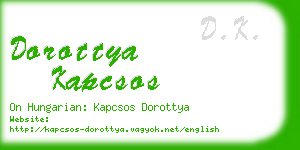 dorottya kapcsos business card